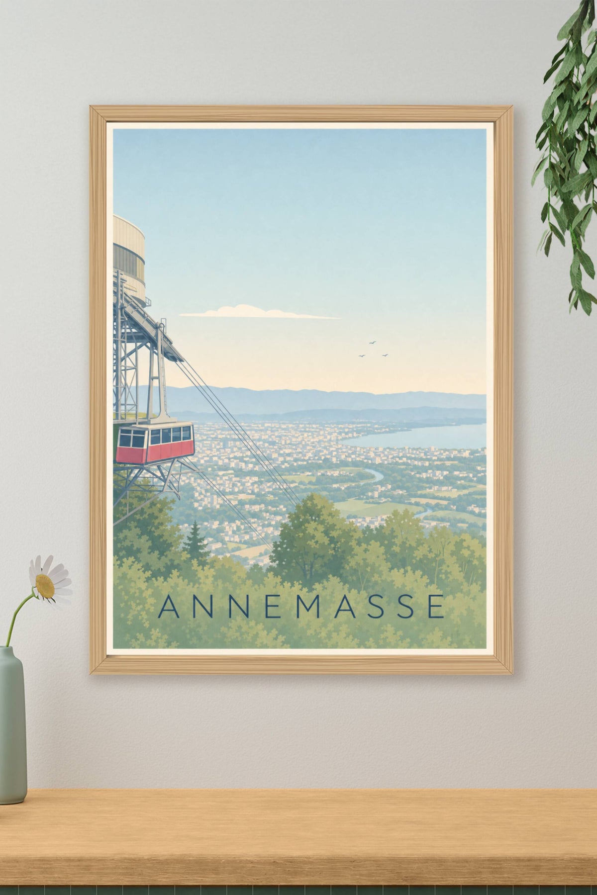 Affiche d'Annemasse, poster téléphérique du Salève