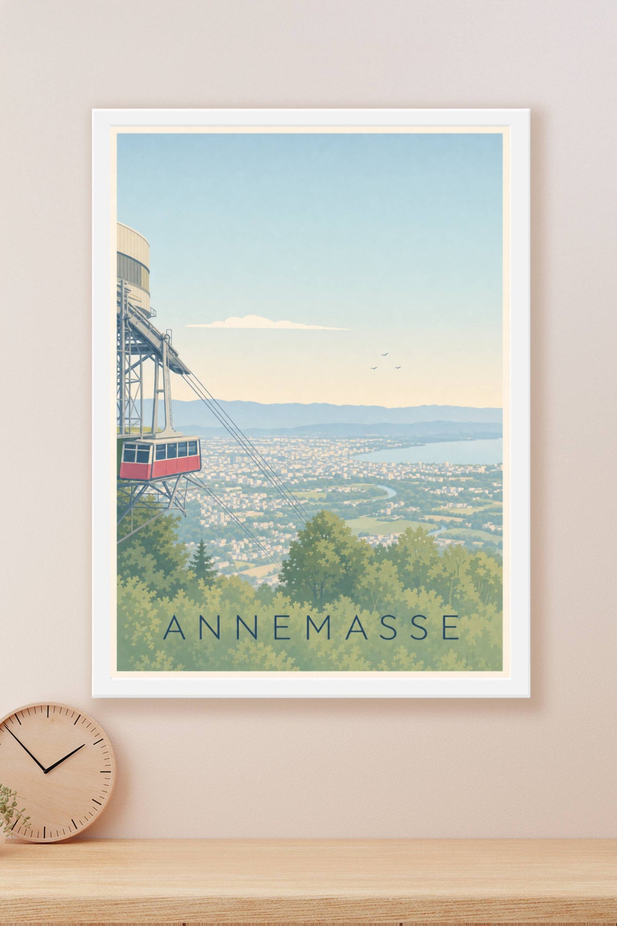 Affiche d'Annemasse, poster téléphérique du Salève