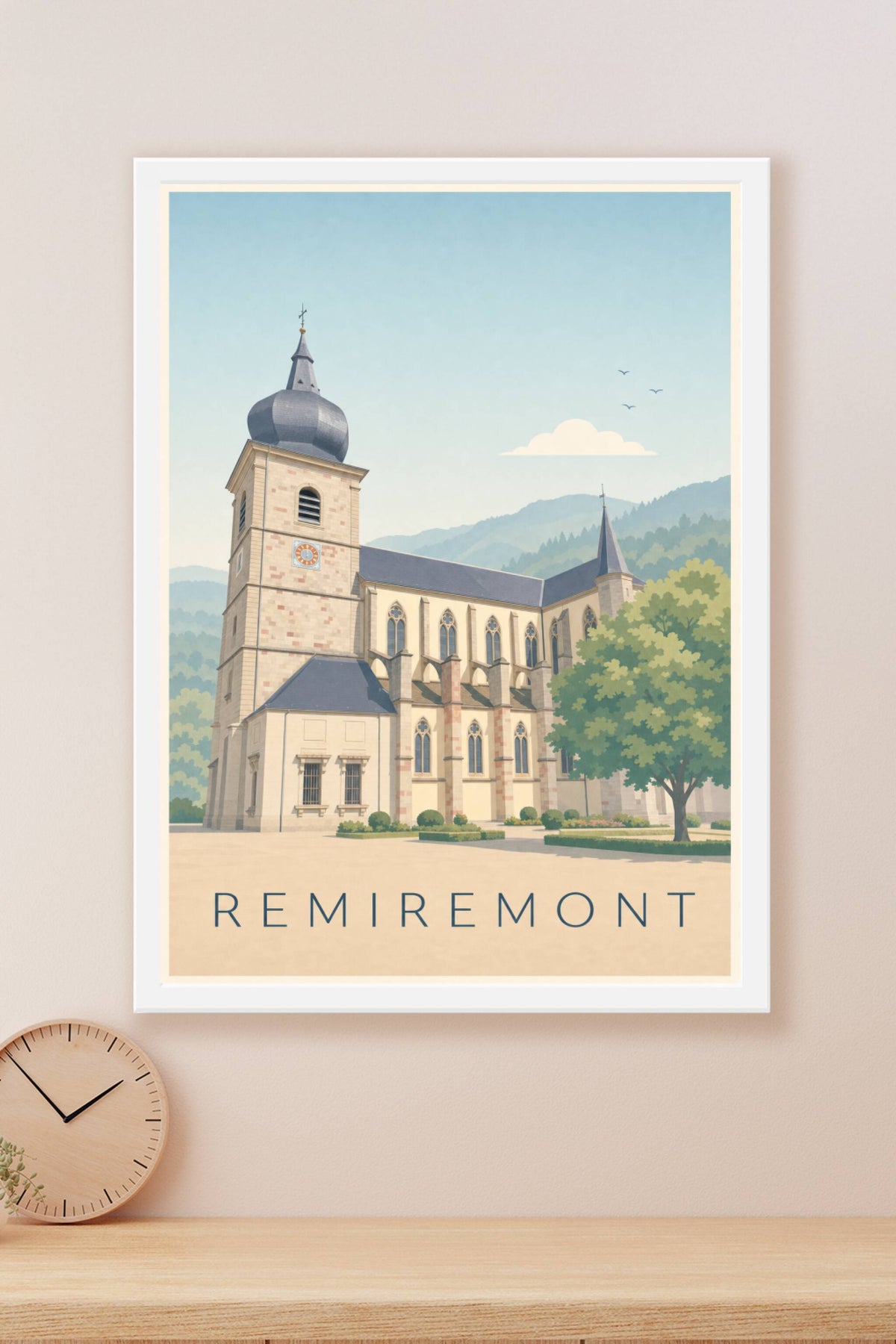 Affiche de Remiremont, poster clocher à bulbe
