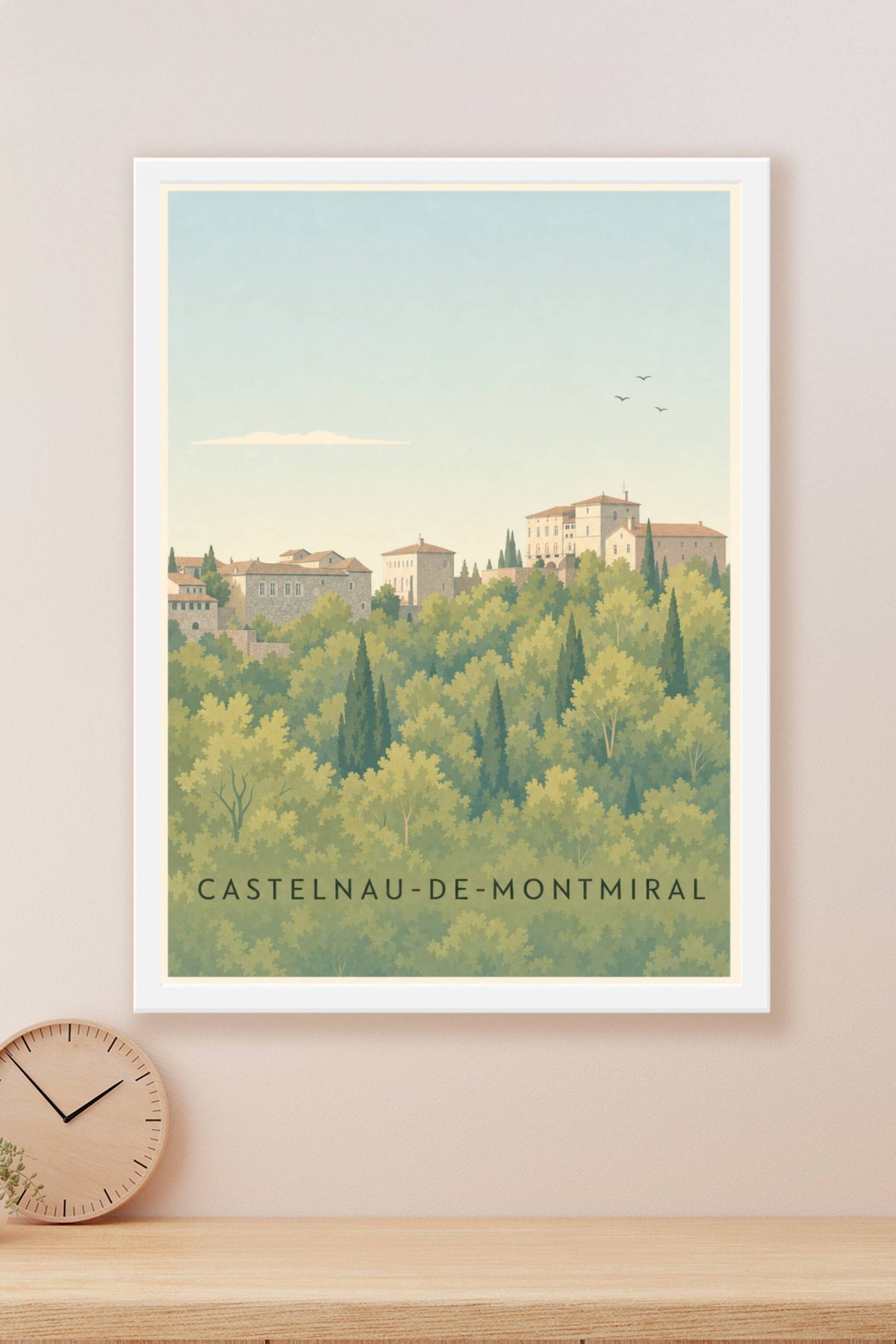 Affiche de Castelnau-de-Montmiral, poster village Tarn
