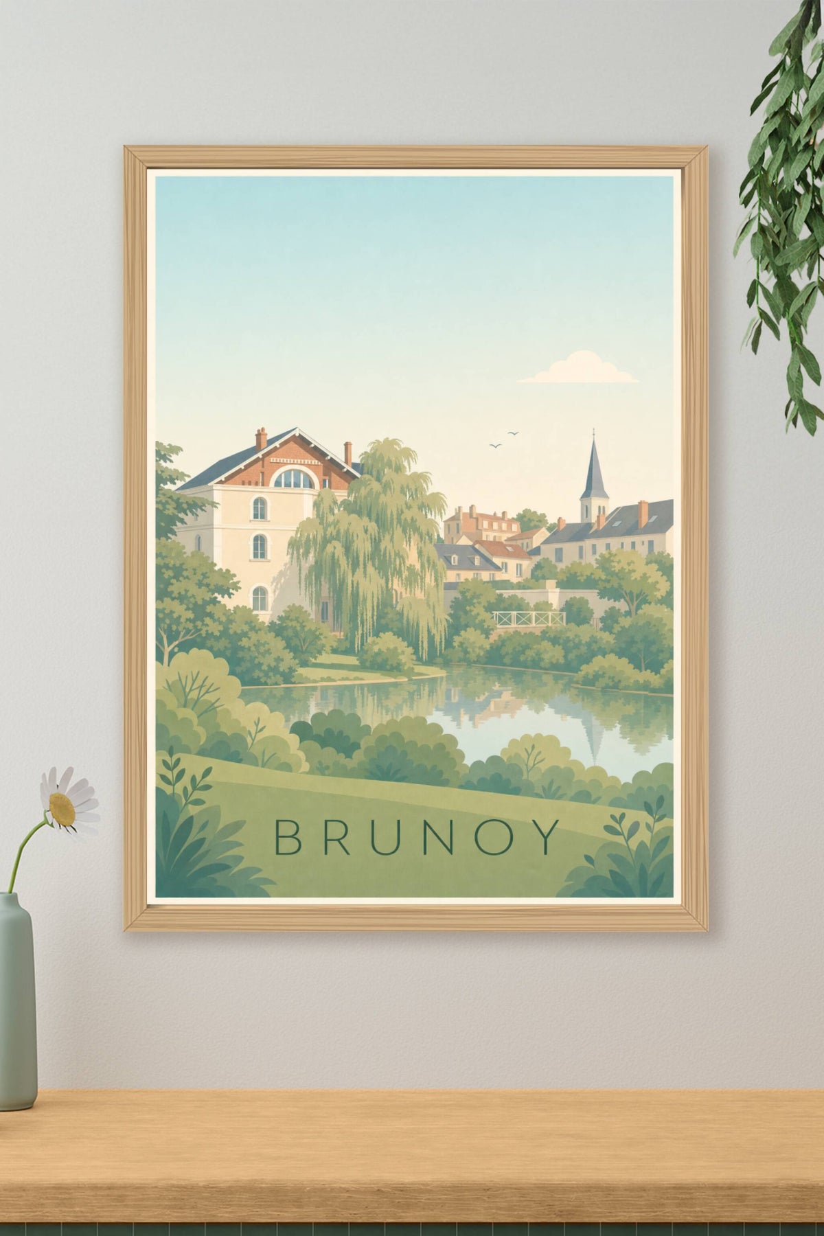 Affiche de Brunoy, poster bord de l'Yerres
