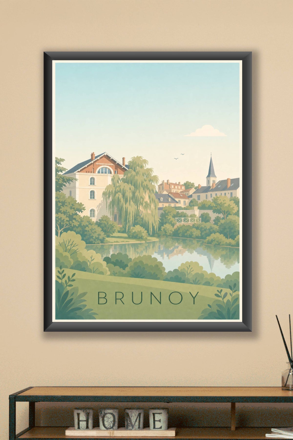 Affiche de Brunoy, poster bord de l'Yerres