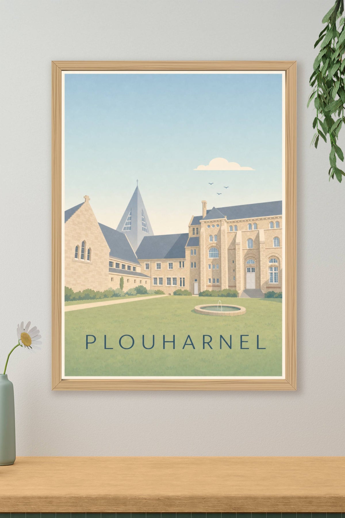 Affiche de Plouharnel, poster Abbaye Sainte-Anne