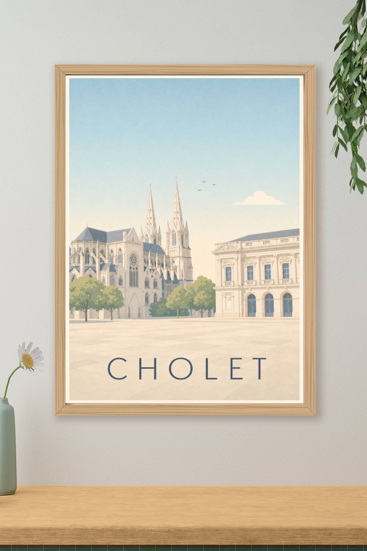 Affiche de Cholet, poster de l'église du Sacré-Cœur