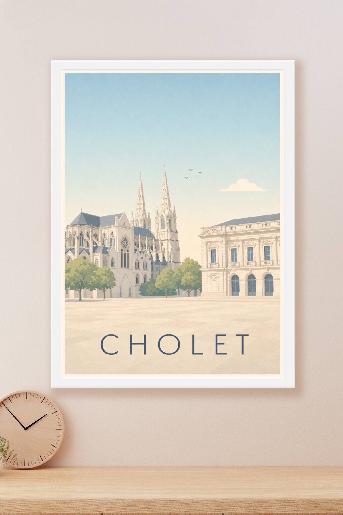 Affiche de Cholet, poster de l'église du Sacré-Cœur