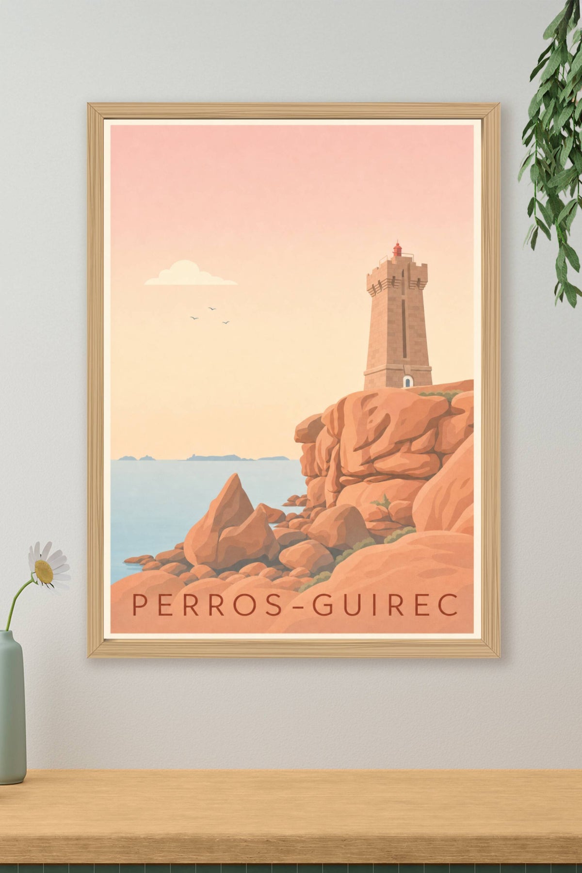Affiche de Perros-Guirec, phare de Ploumanac'h