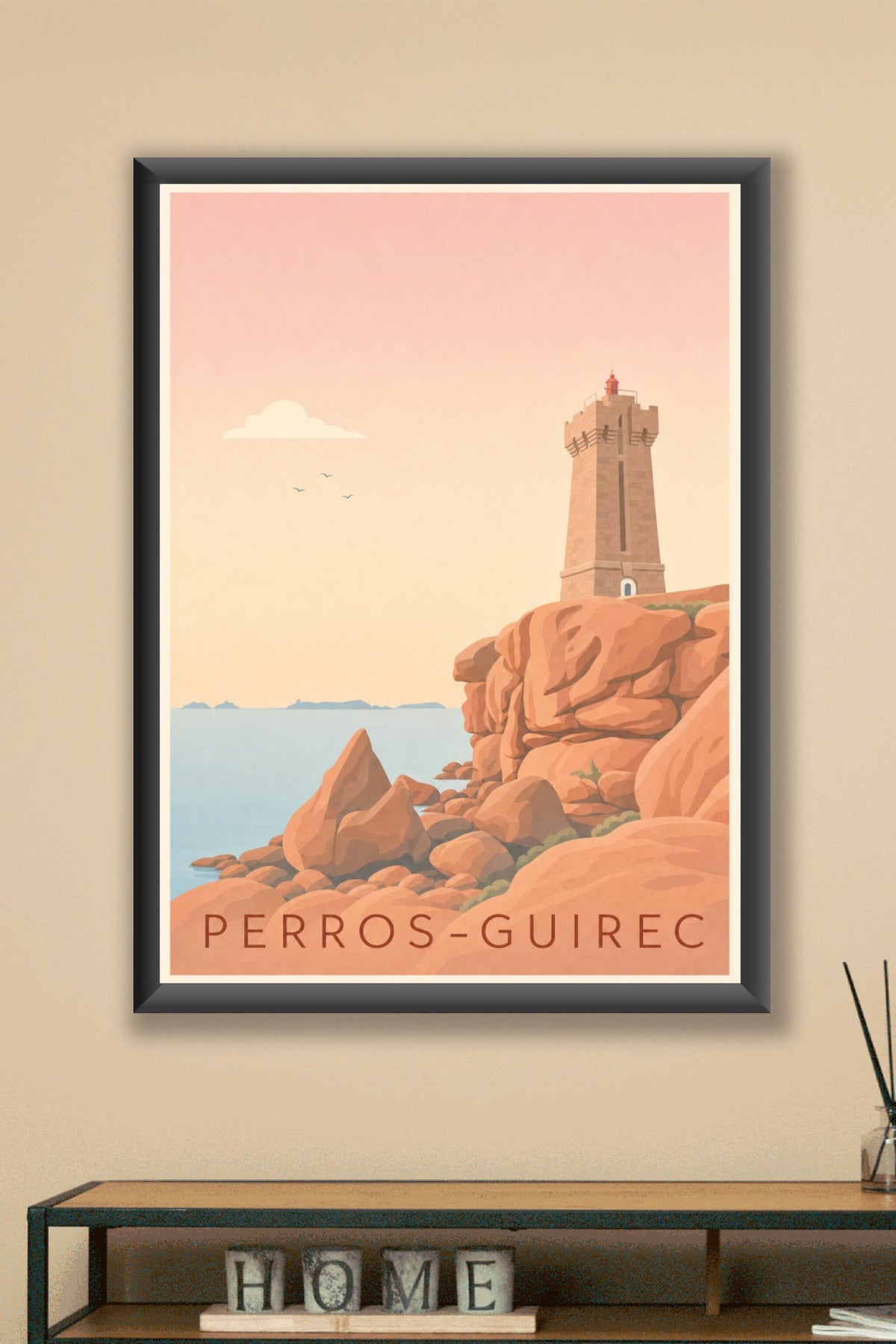 Affiche de Perros-Guirec, phare de Ploumanac'h