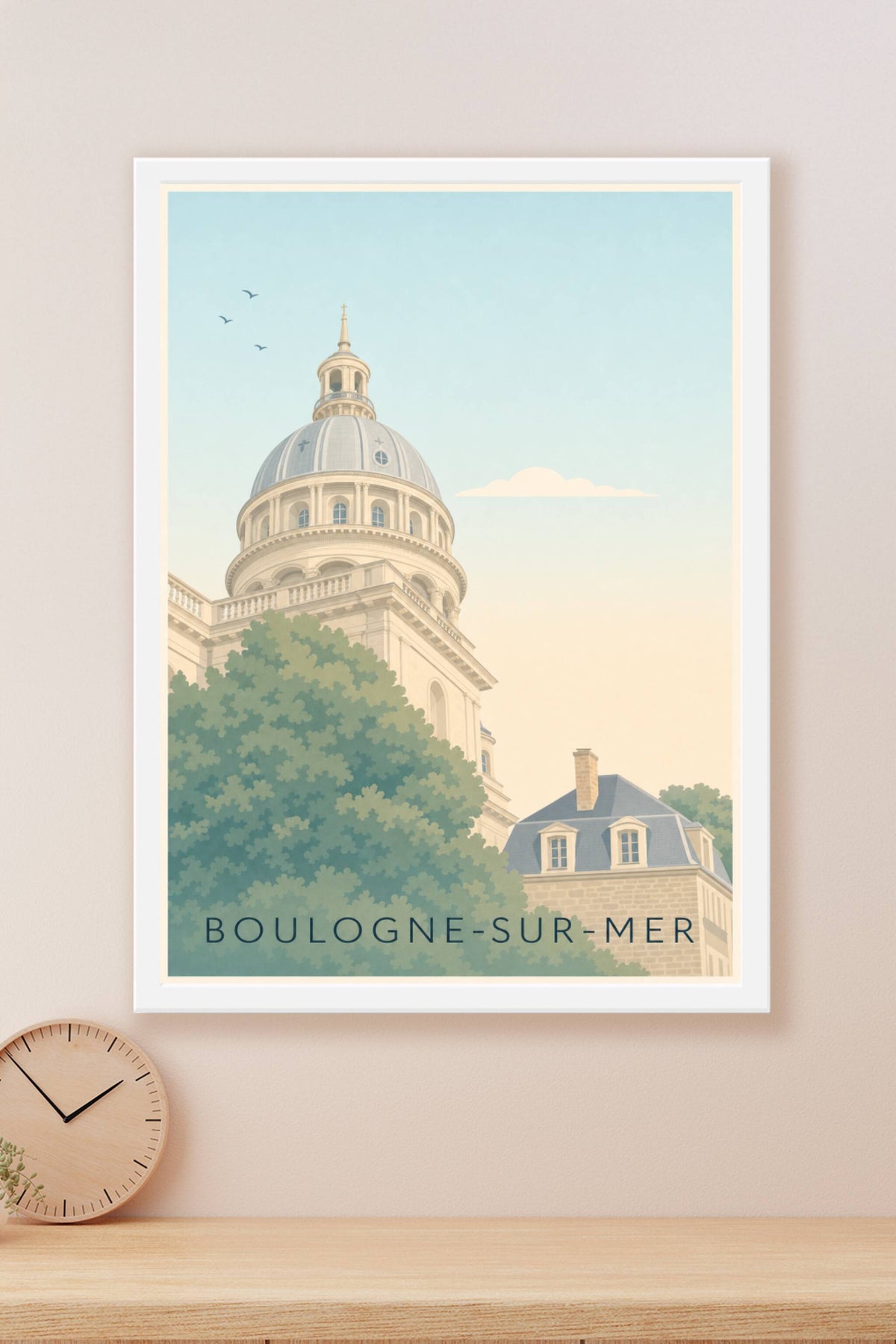 Affiche de Boulogne-sur-Mer, poster dôme cathédrale