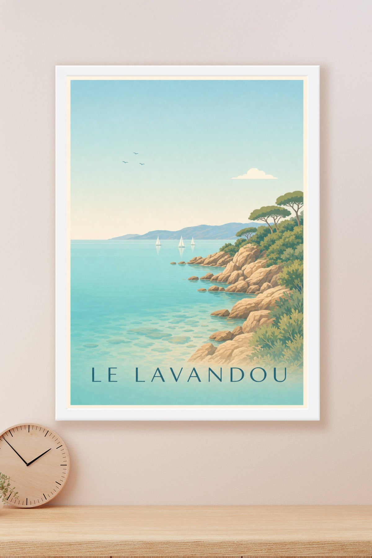 Affiche du Lavandou, poster bord de mer