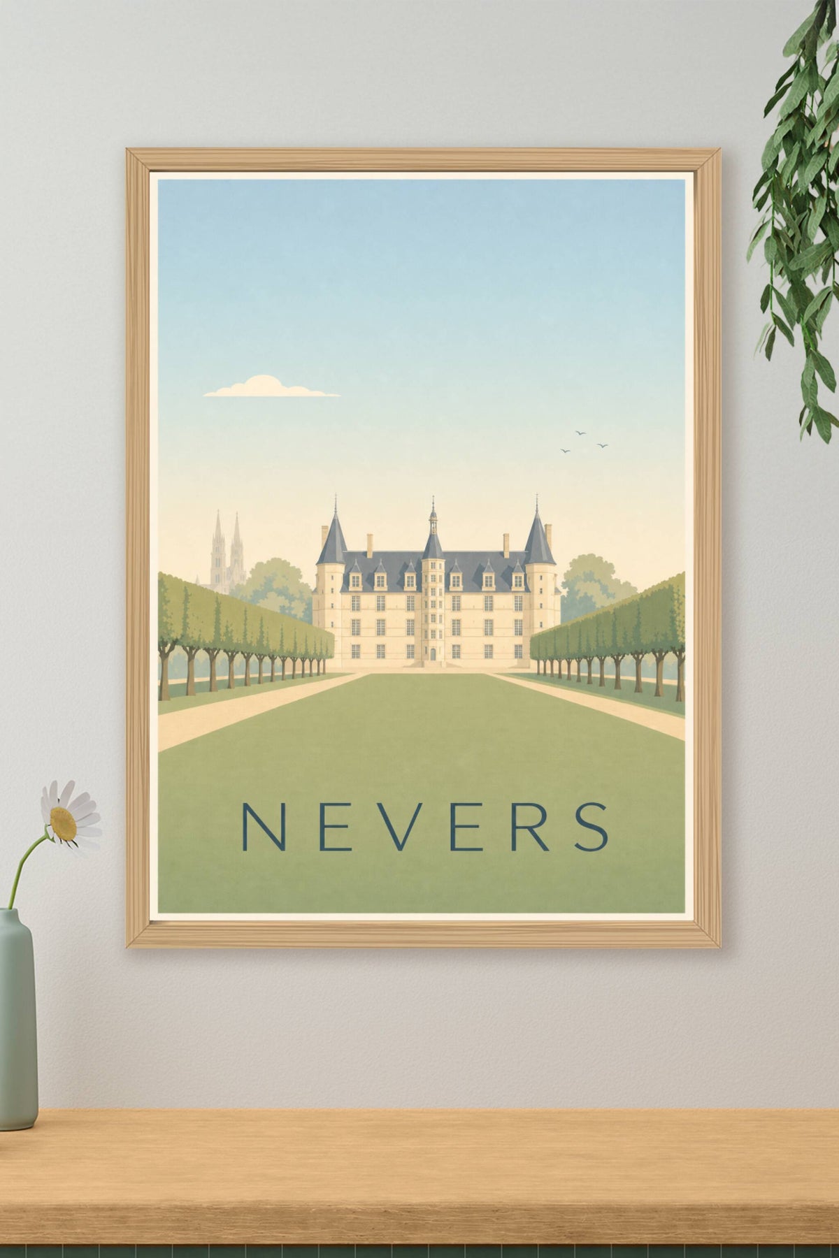 Affiche de Nevers, poster Palais ducal