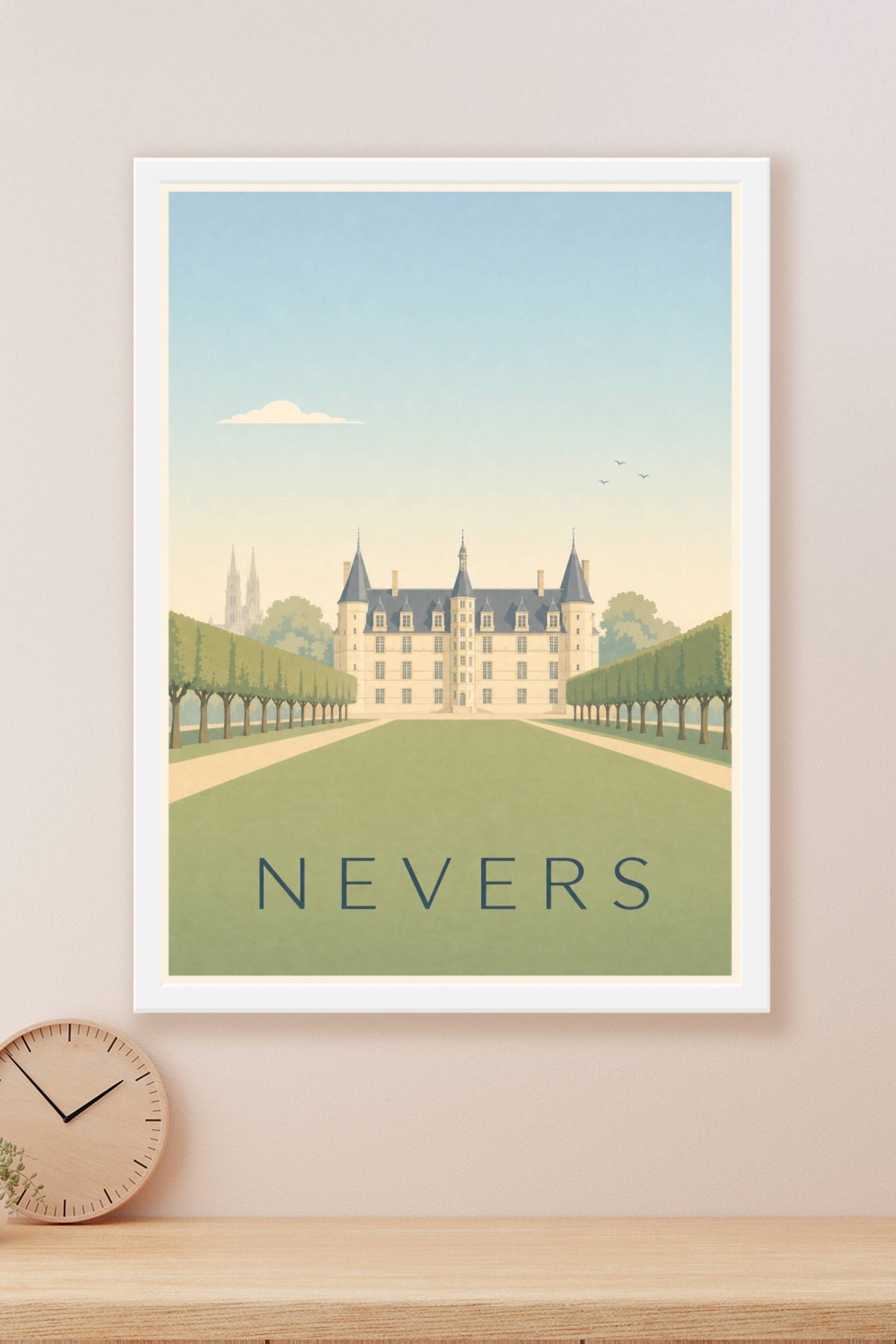 Affiche de Nevers, poster Palais ducal