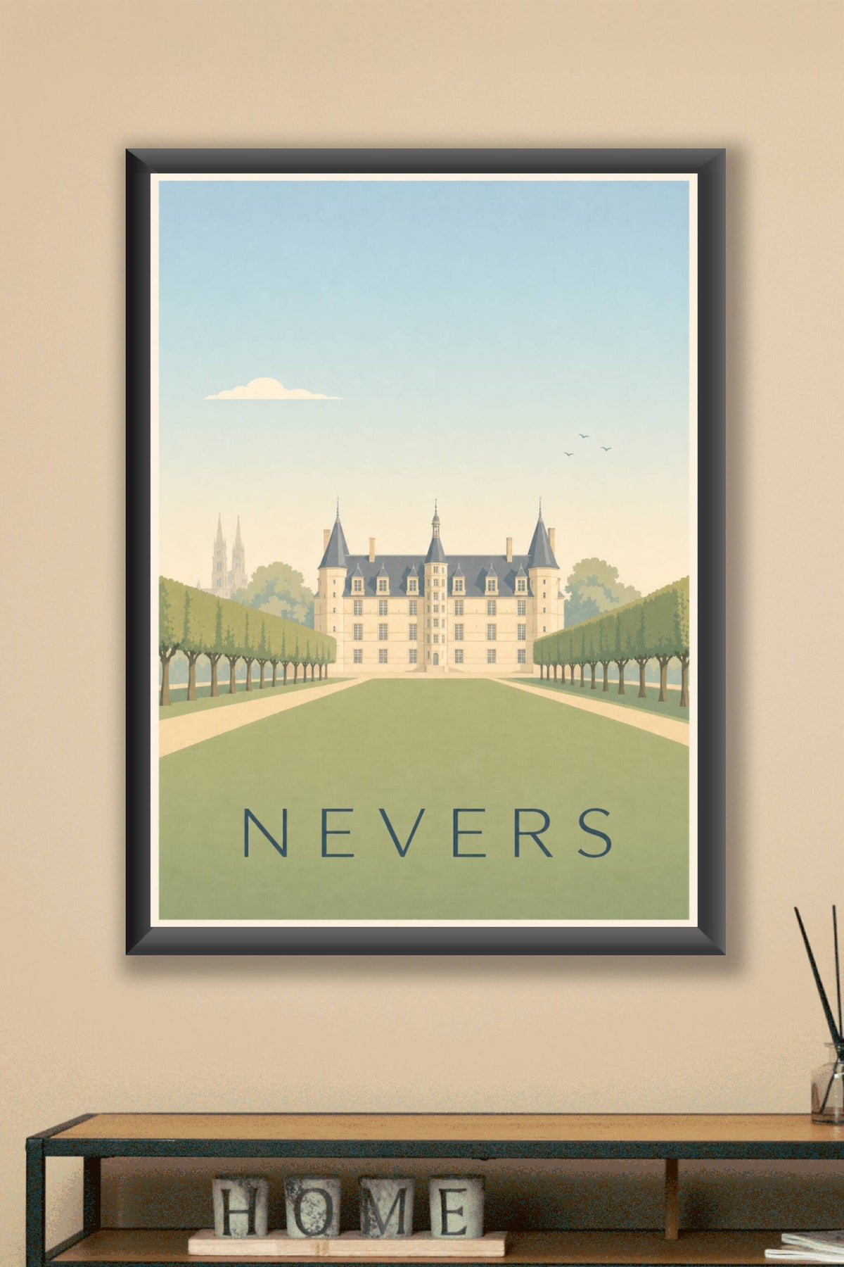 Affiche de Nevers, poster Palais ducal