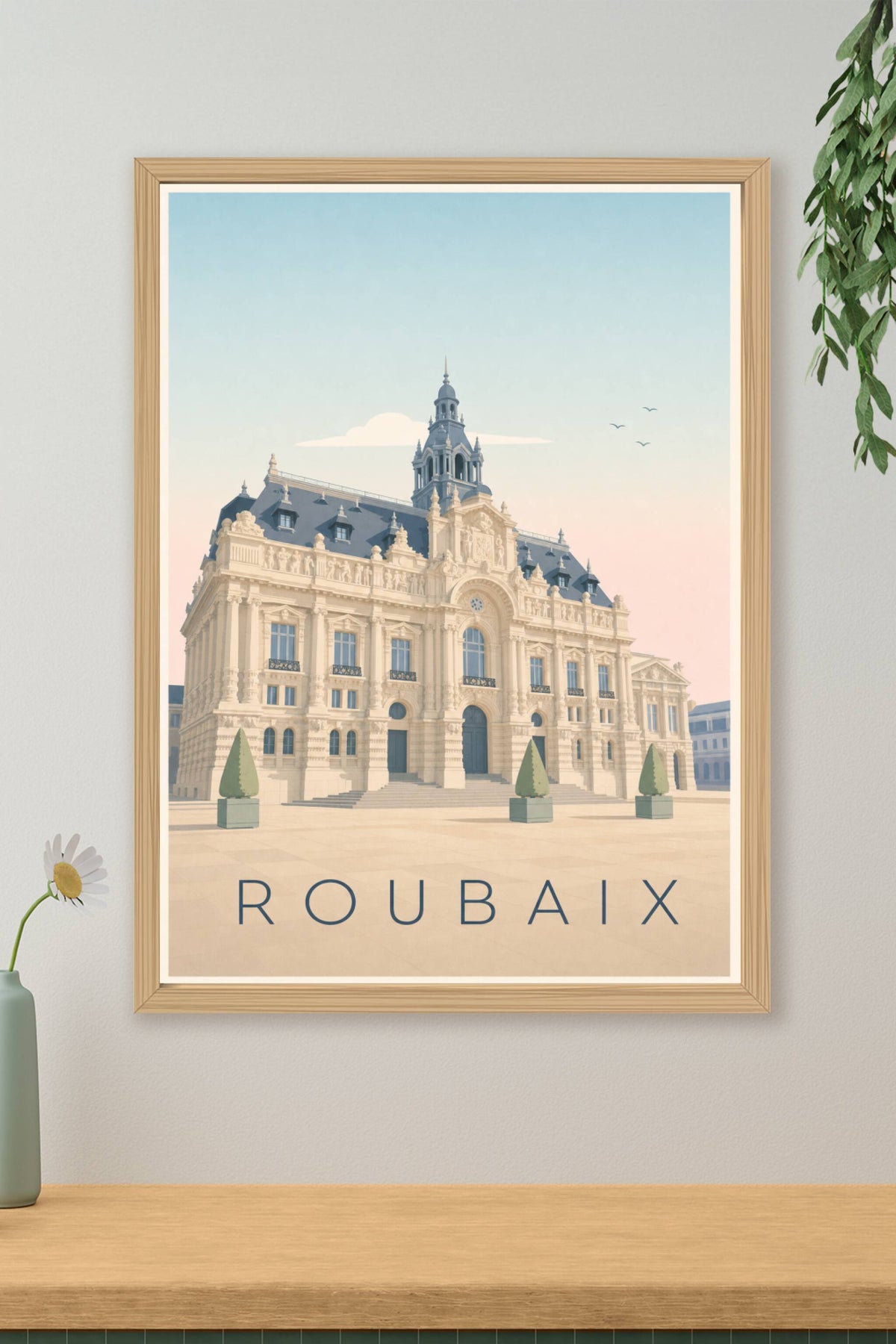 Affiche de Roubaix, poster hôtel de ville