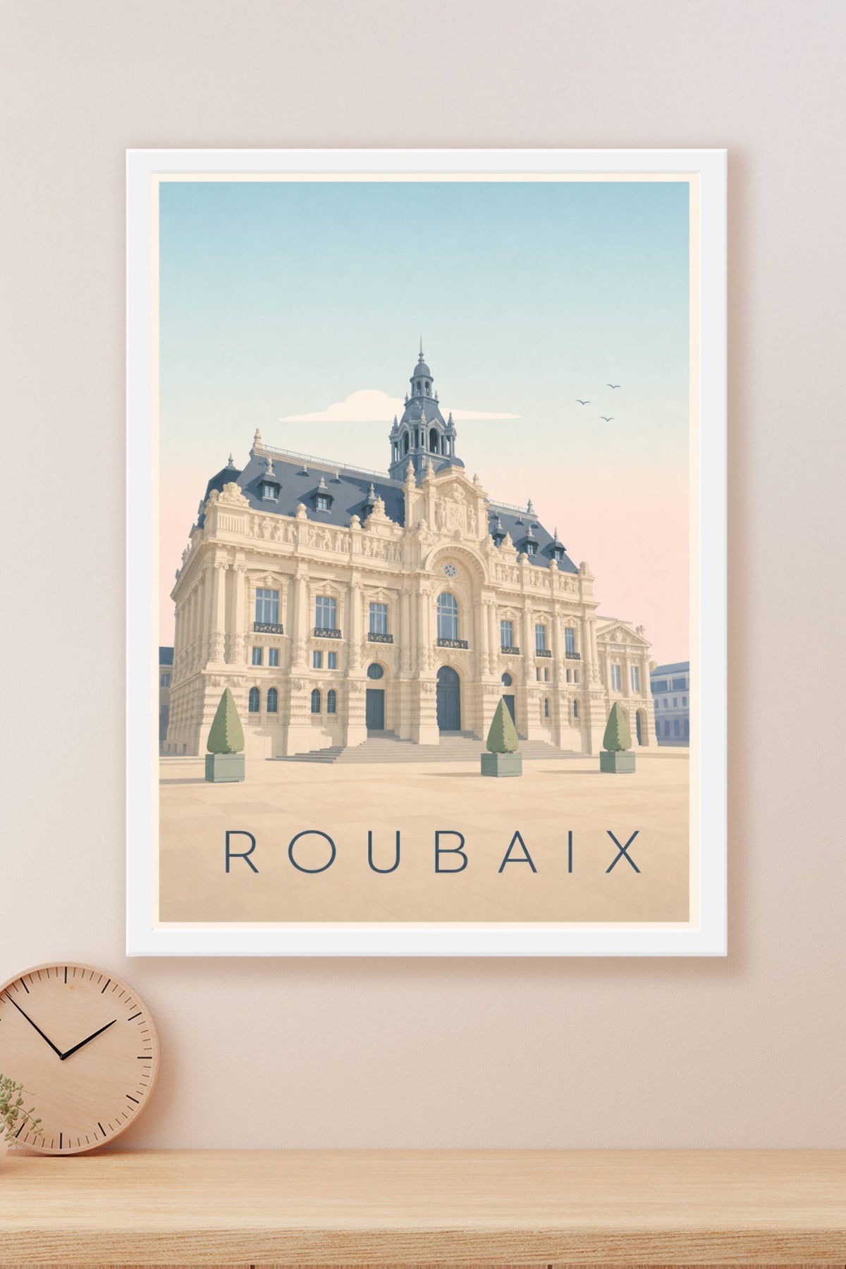 Affiche de Roubaix, poster hôtel de ville