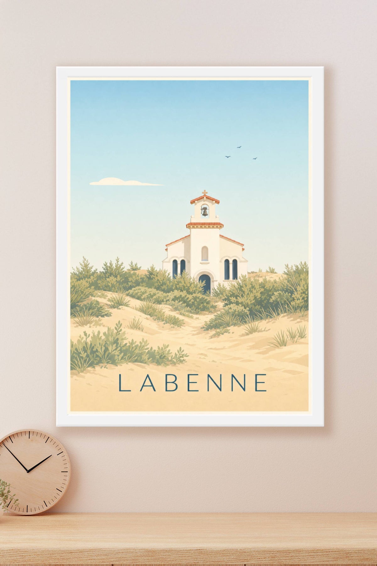 Affiche de Labenne, poster dunes landaises