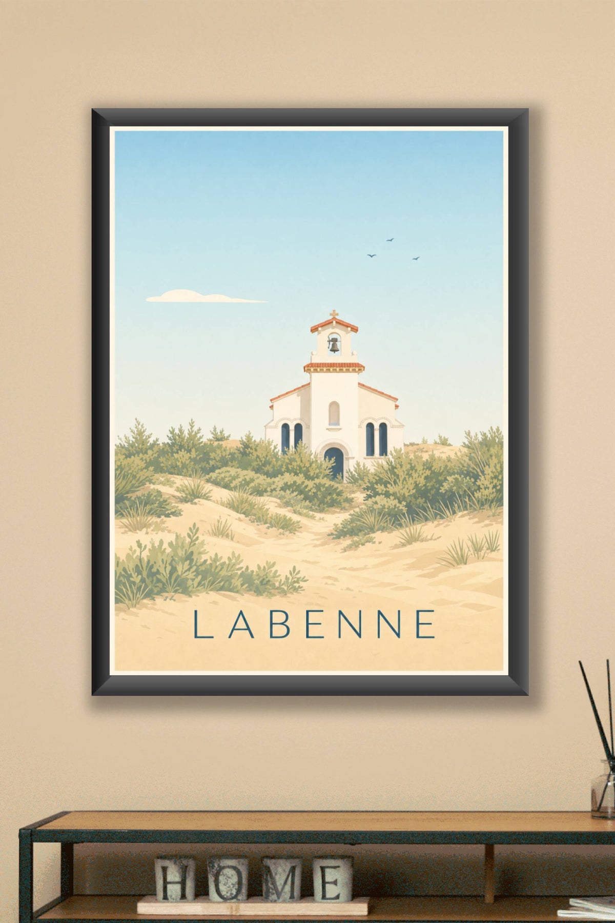 Affiche de Labenne, poster dunes landaises