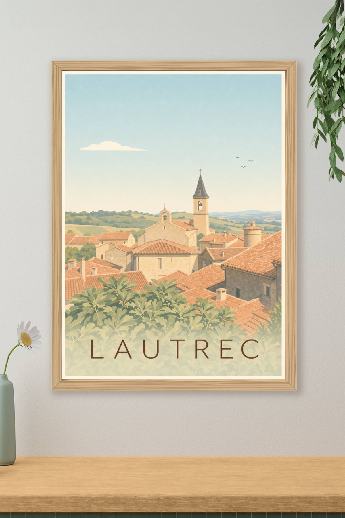 Affiche de Lautrec, poster toits du village