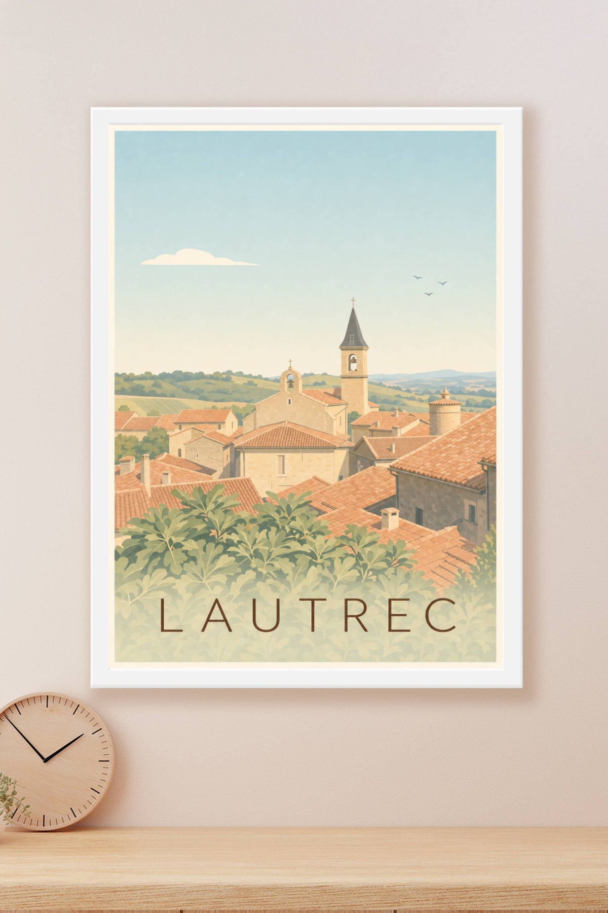 Affiche de Lautrec, poster toits du village