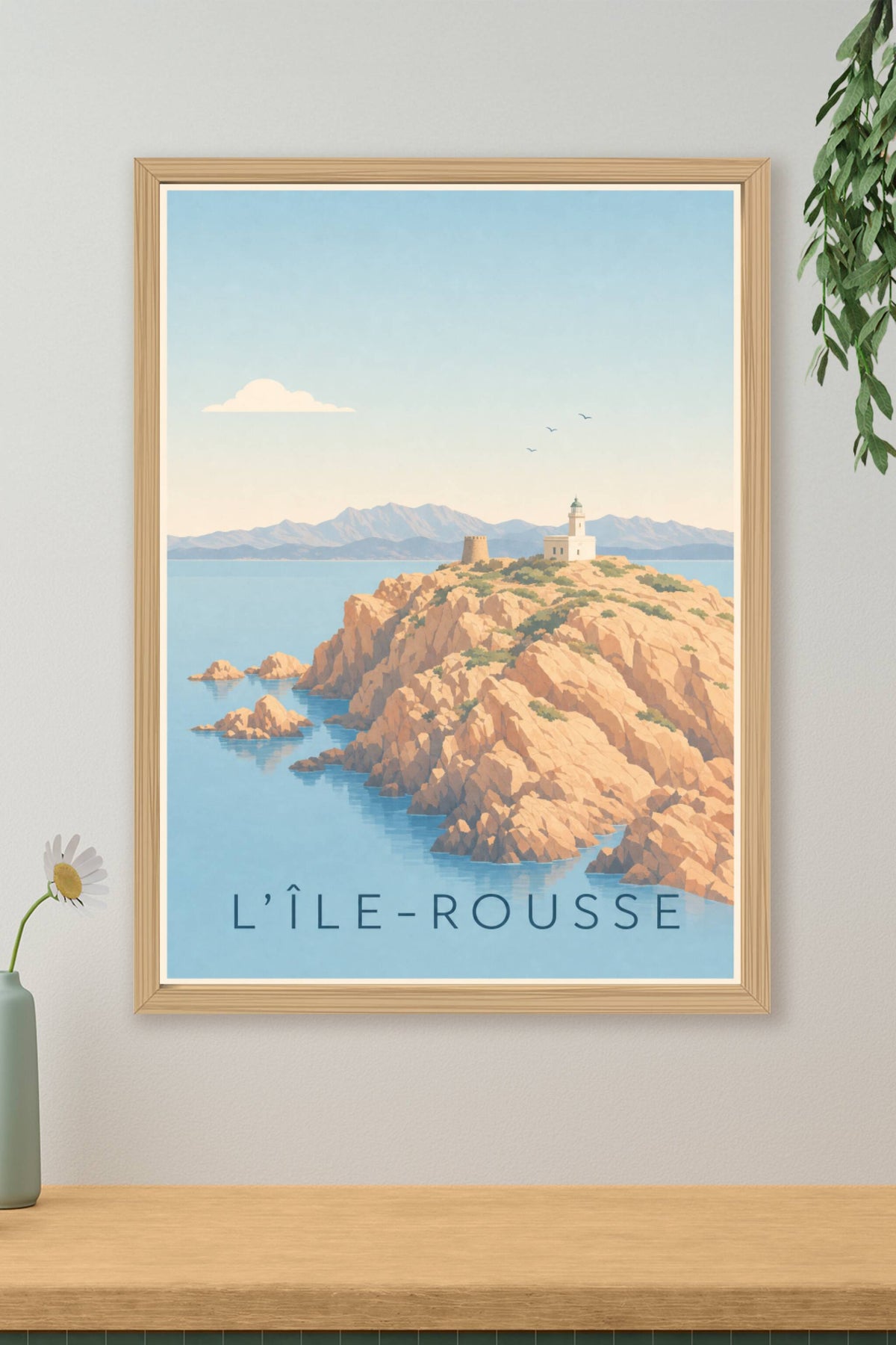 Affiche de L'Île-Rousse, poster phare de la Pietra