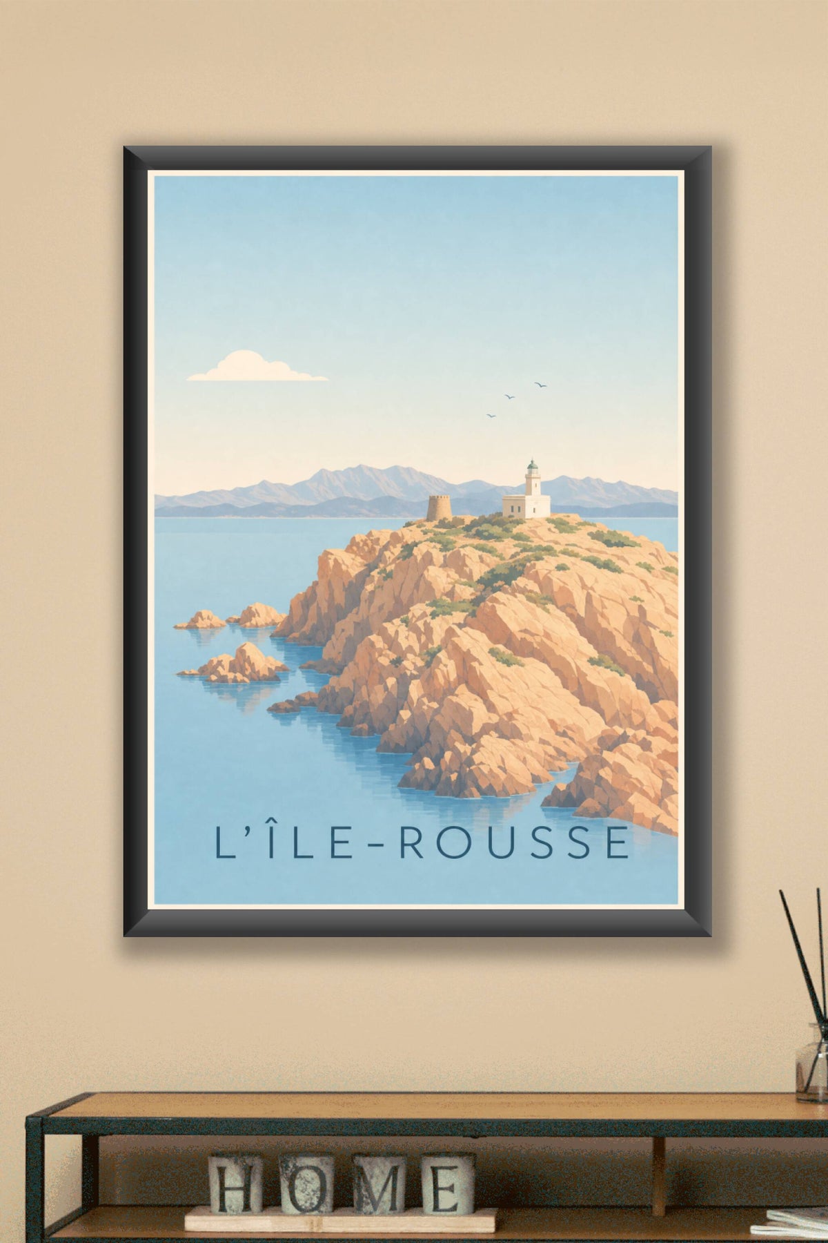 Affiche de L'Île-Rousse, poster phare de la Pietra