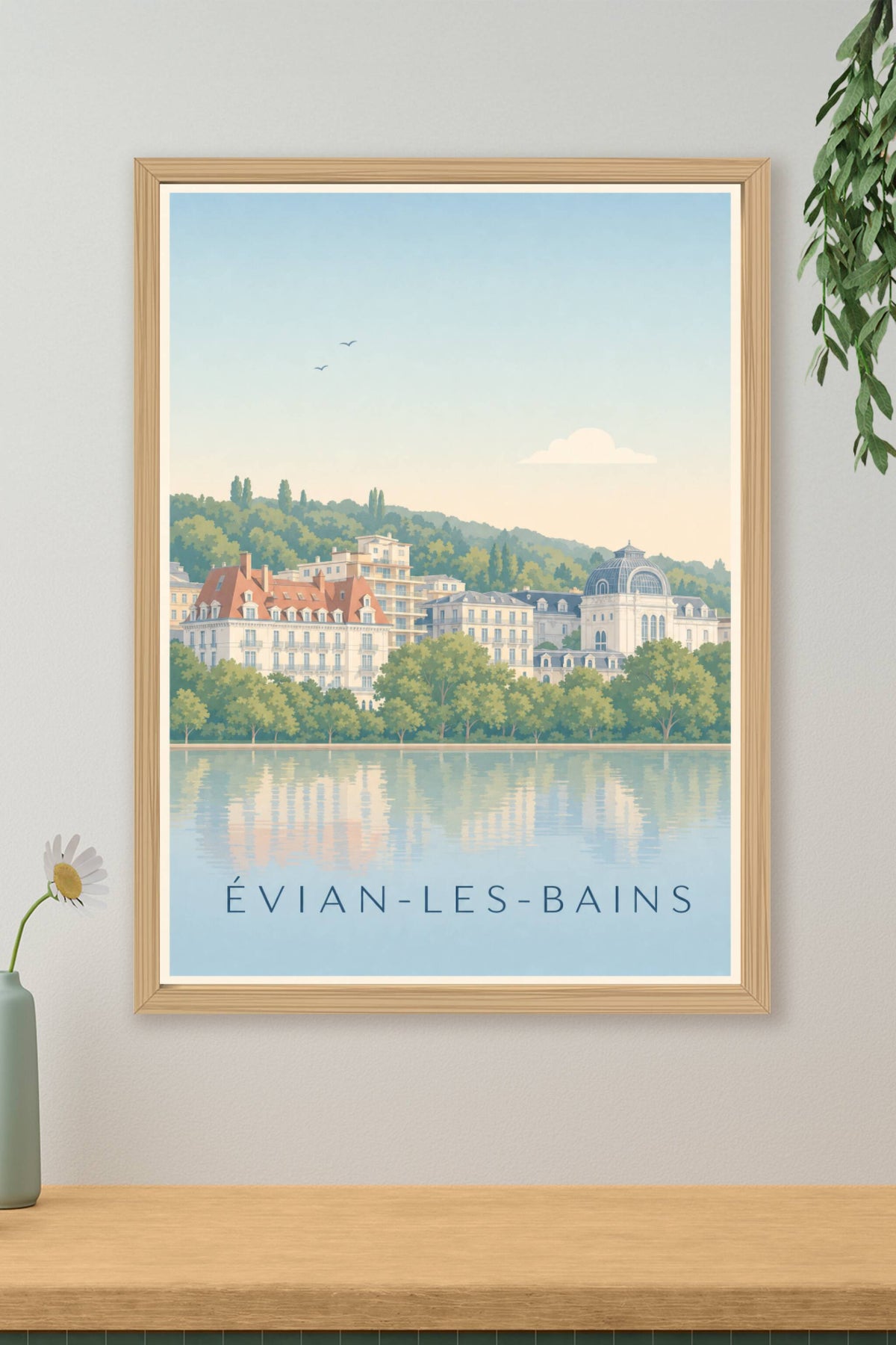 Affiche d'Évian-les-Bains, poster Buvette Cachat
