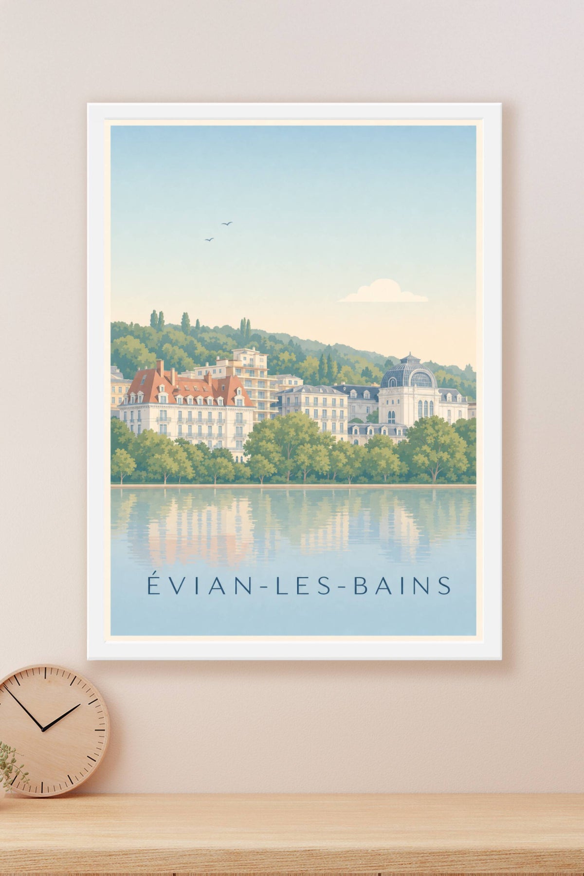 Affiche d'Évian-les-Bains, poster Buvette Cachat