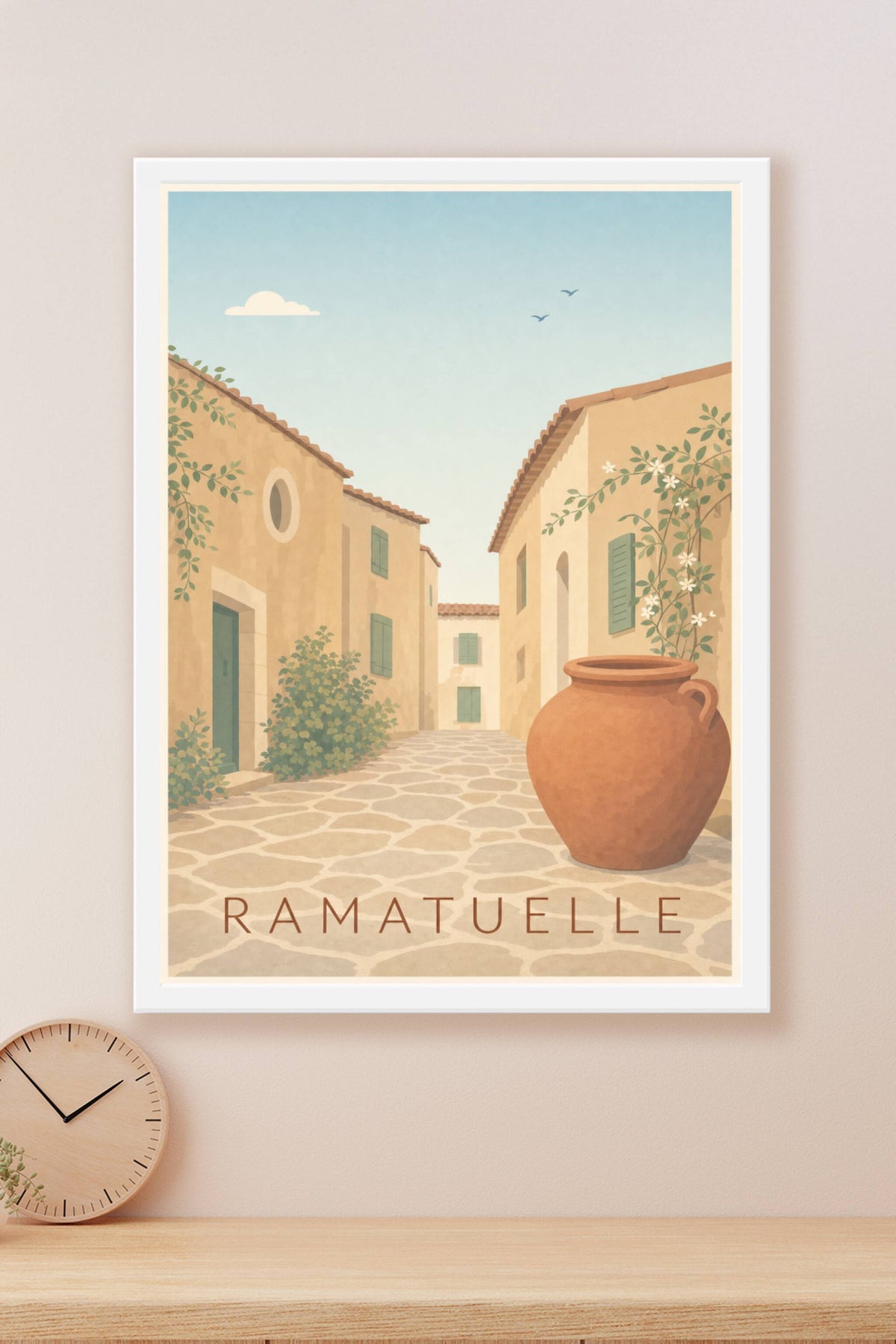 Affiche de Ramatuelle, poster ruelle provençale
