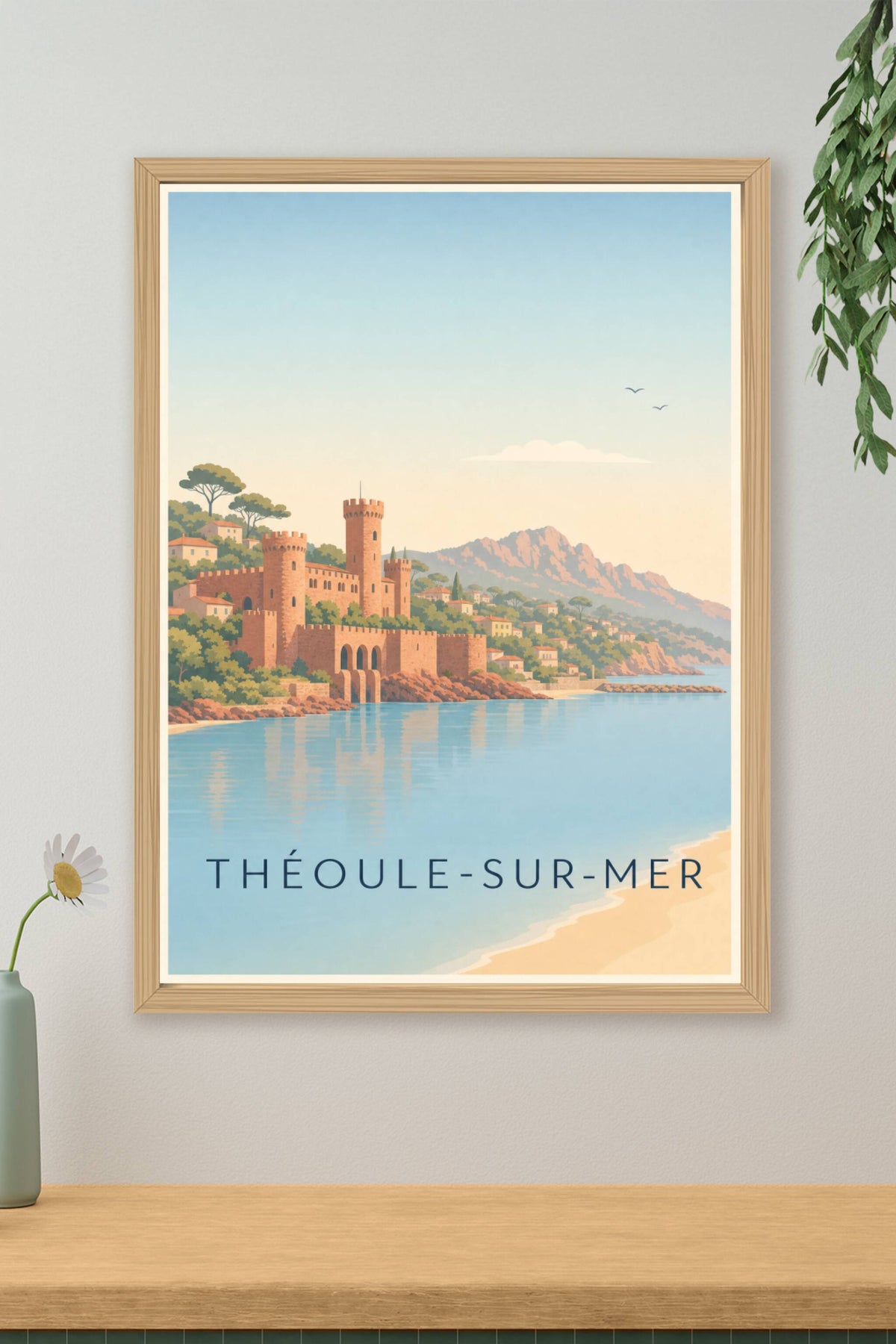 Poster de Théoule-sur-Mer, château ocre