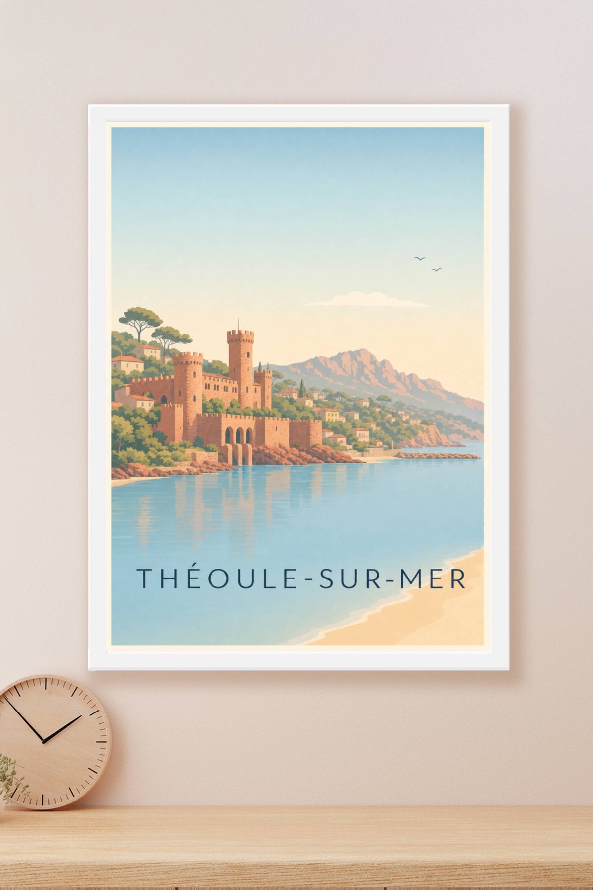 Poster de Théoule-sur-Mer, château ocre