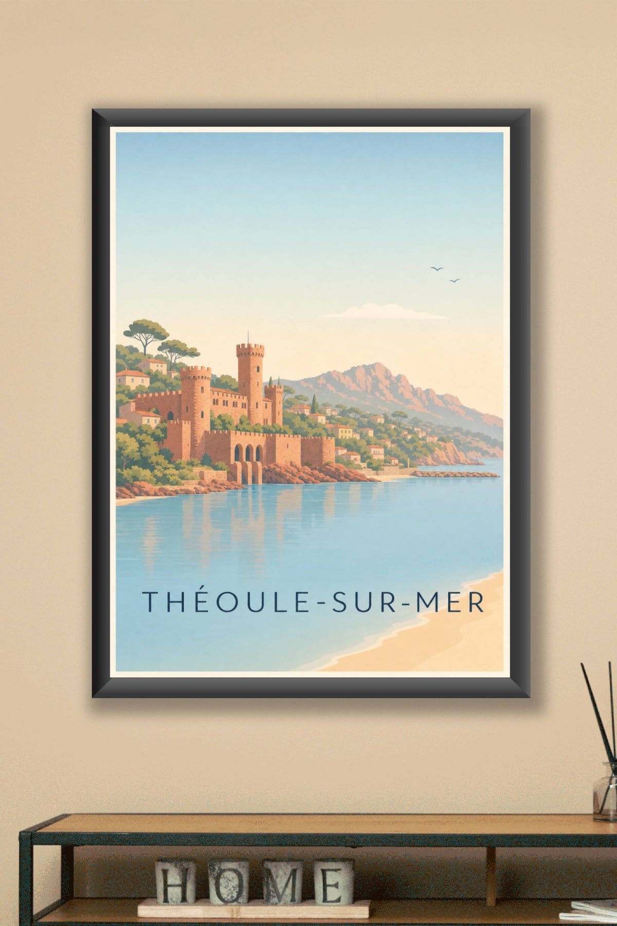 Poster de Théoule-sur-Mer, château ocre
