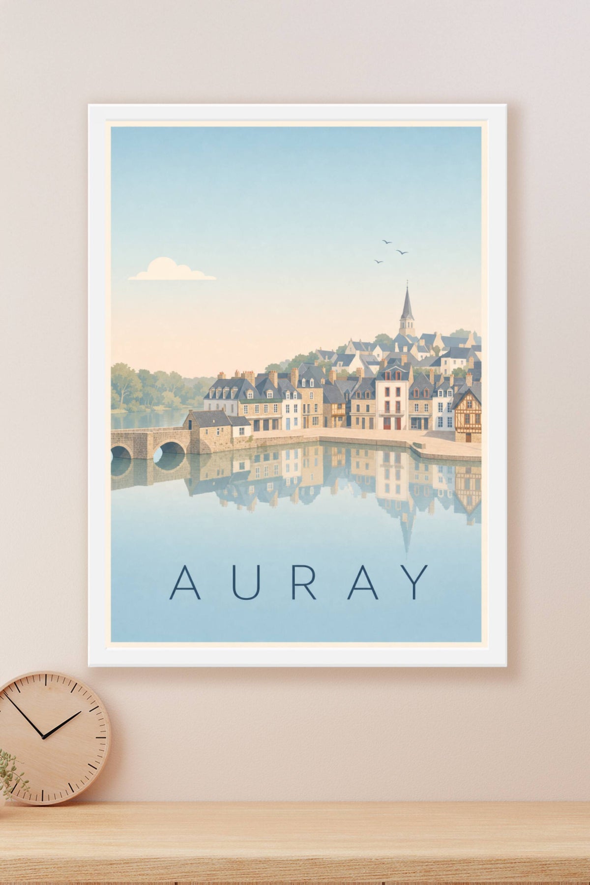 Affiche d'Auray, le port de Saint-Goustan
