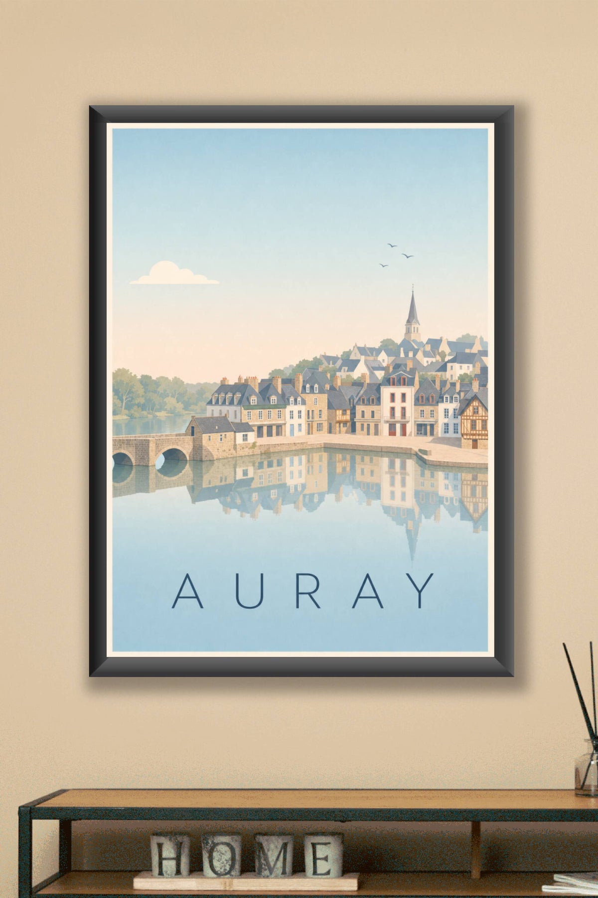 Affiche d'Auray, le port de Saint-Goustan
