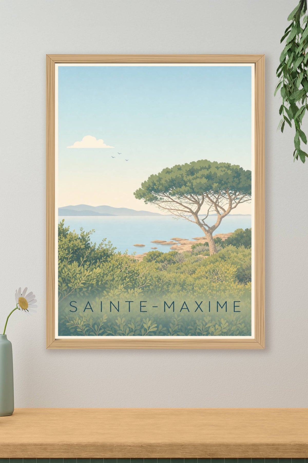 Affiche Sainte-Maxime, poster bord de mer