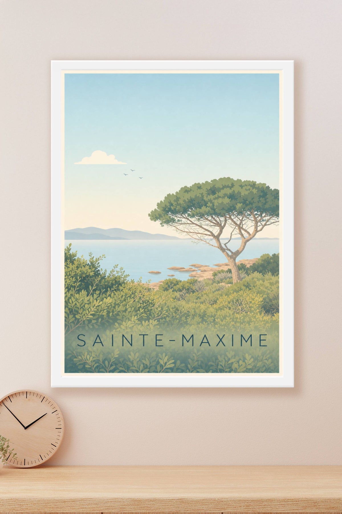 Affiche Sainte-Maxime, poster bord de mer