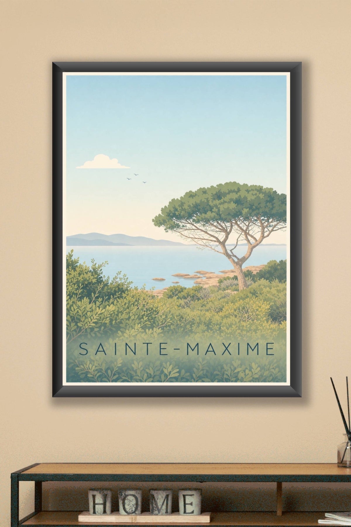 Affiche Sainte-Maxime, poster bord de mer