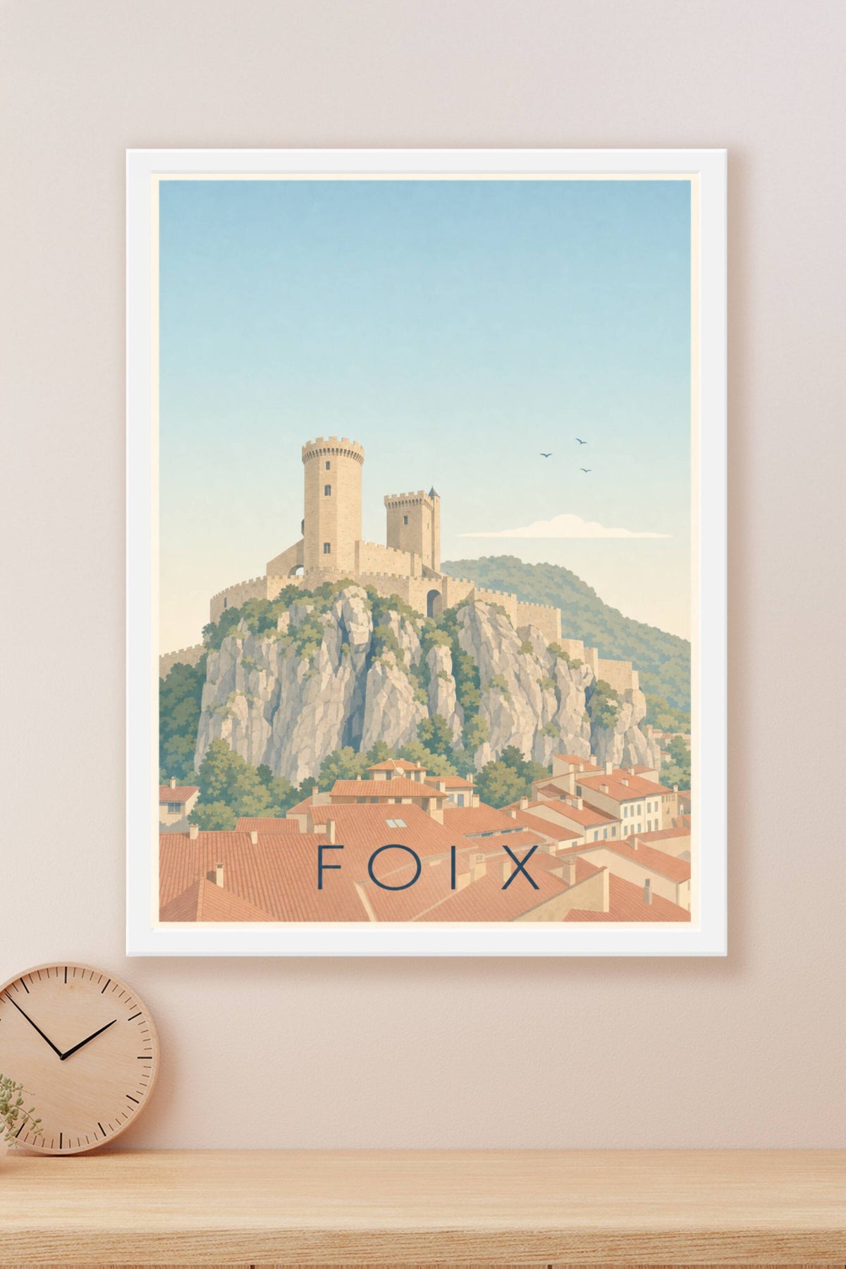 Affiche de Foix, poster château médiéval