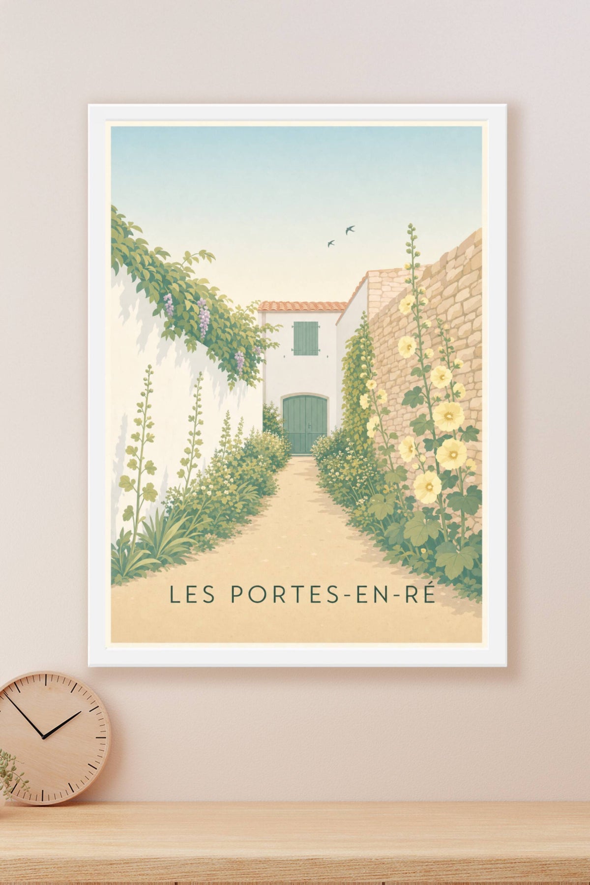 Affiche des Portes-en-Ré, poster village Île de Ré