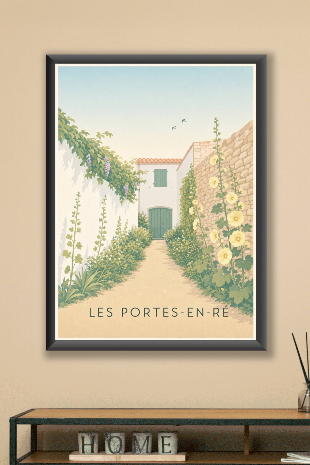 Affiche des Portes-en-Ré, poster village Île de Ré