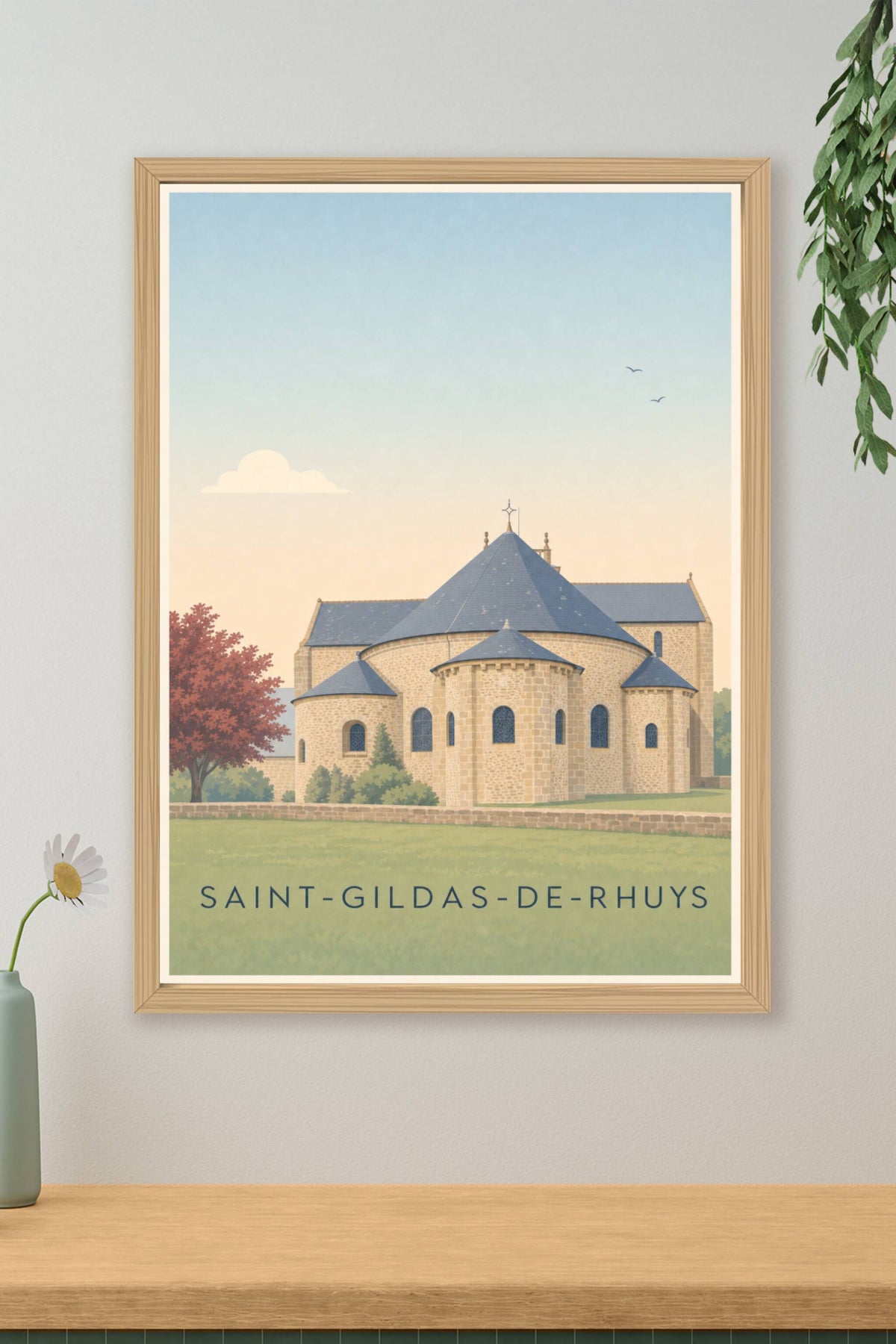 Affiche de Saint-Gildas-de-Rhuys, poster Bretagne