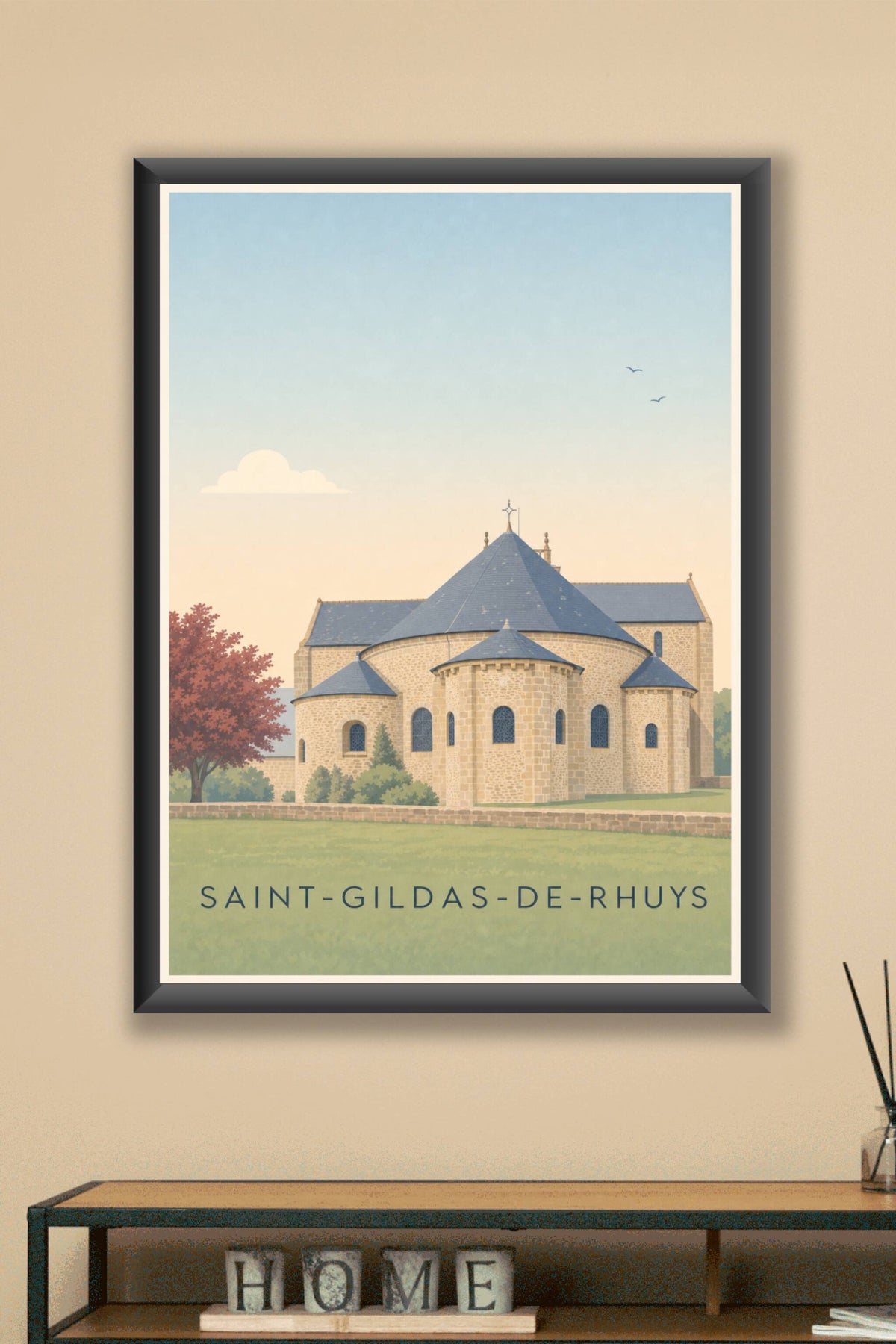 Affiche de Saint-Gildas-de-Rhuys, poster Bretagne