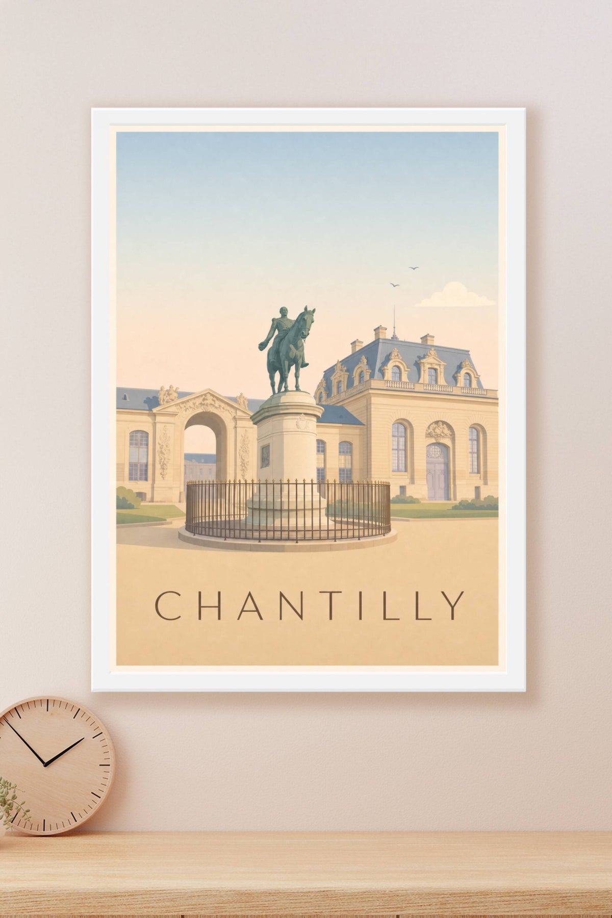 Affiche de Chantilly, la statue équestre