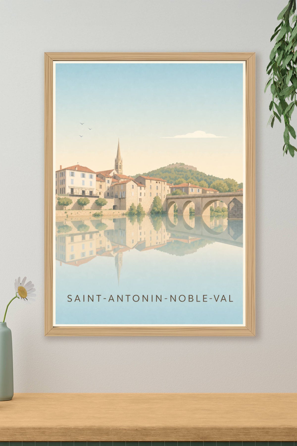 Affiche de Saint-Antonin-Noble-Val, poster vieux pont