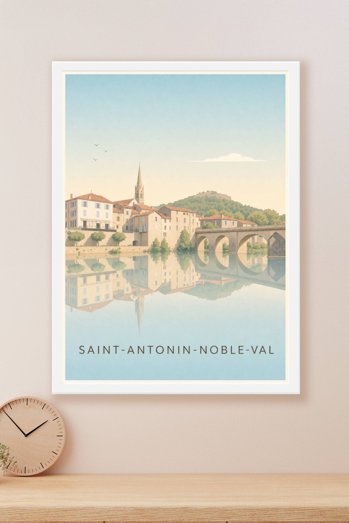 Affiche de Saint-Antonin-Noble-Val, poster vieux pont