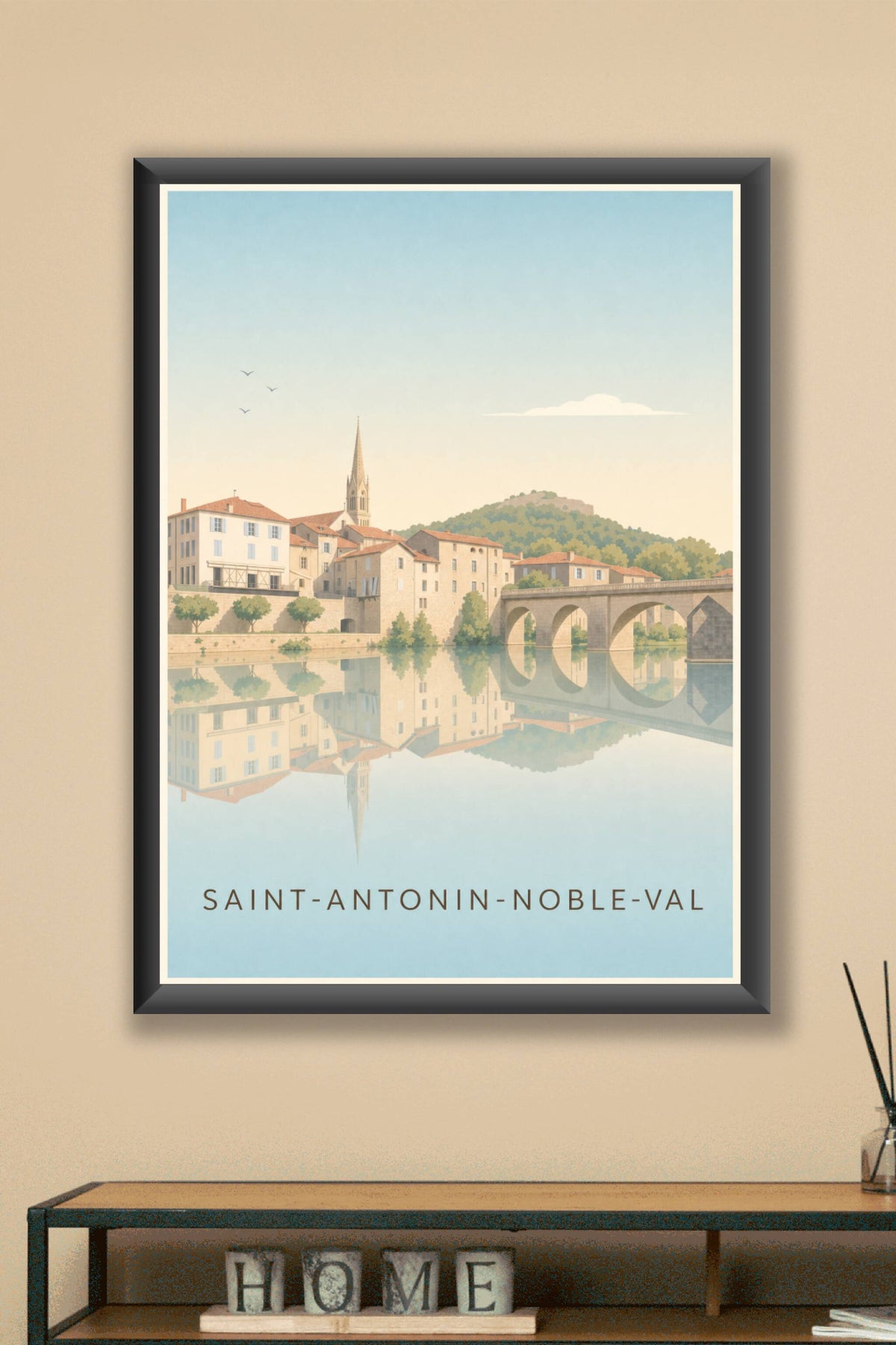 Affiche de Saint-Antonin-Noble-Val, poster vieux pont