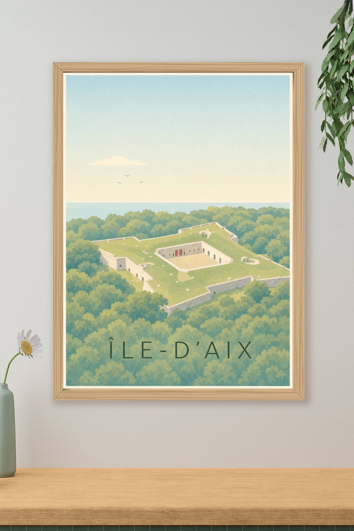 Affiche de l'Île-d'Aix, poster du Fort Liédot