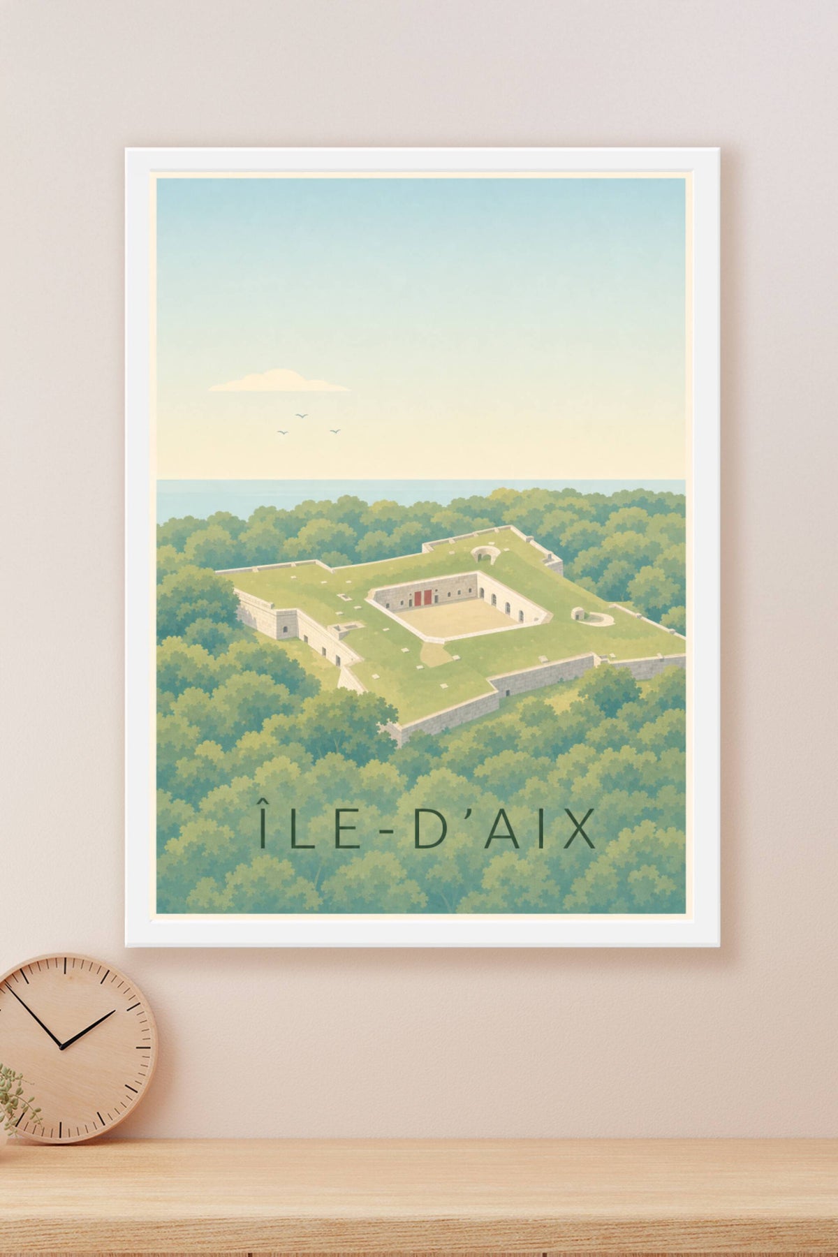 Affiche de l'Île-d'Aix, poster du Fort Liédot