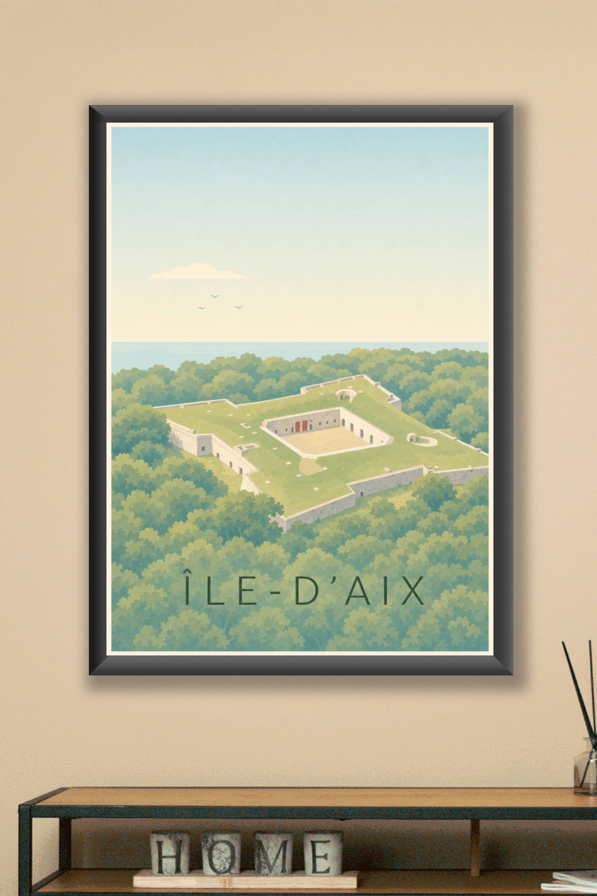 Affiche de l'Île-d'Aix, poster du Fort Liédot
