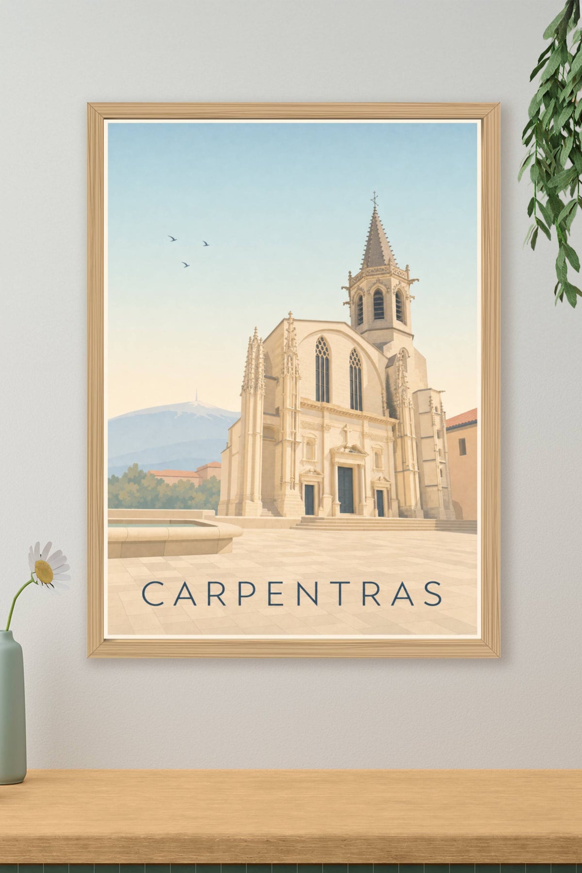 Affiche Carpentras, poster cathédrale Saint-Siffrein