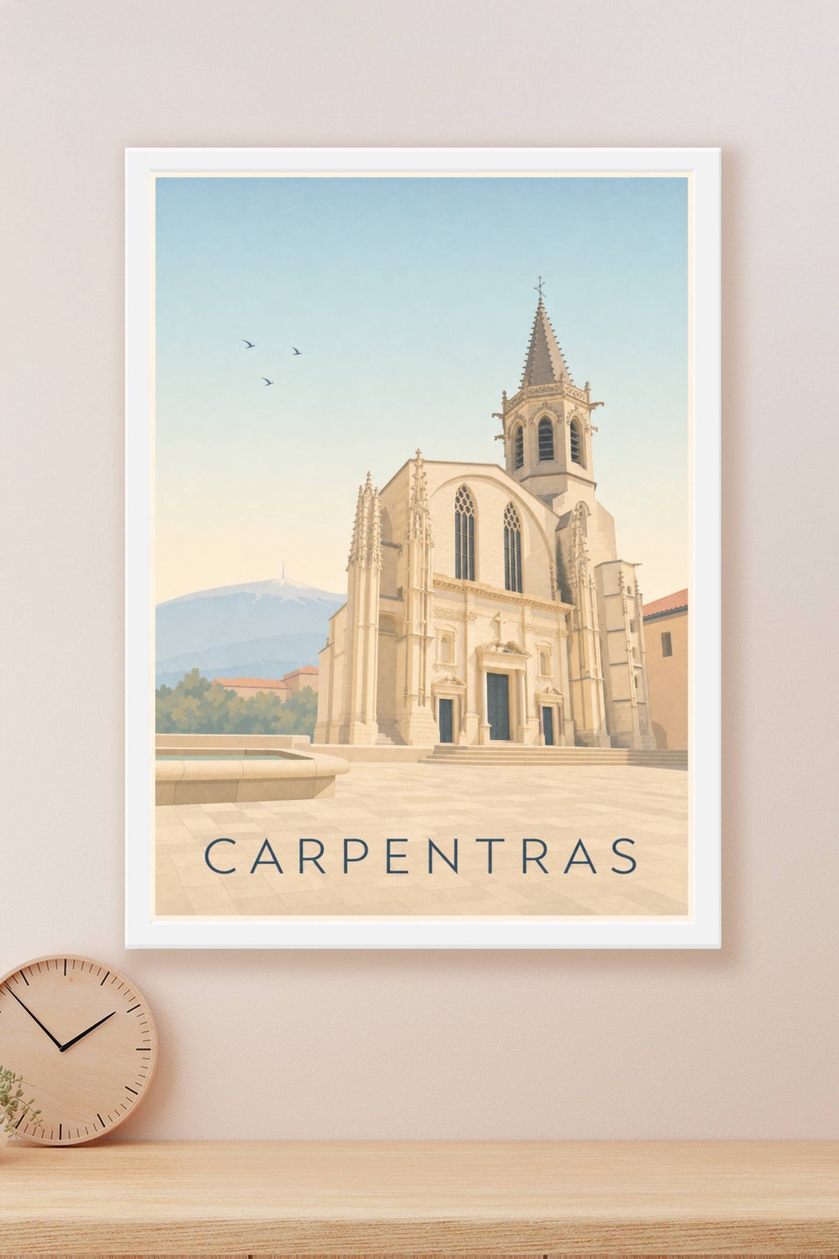 Affiche Carpentras, poster cathédrale Saint-Siffrein