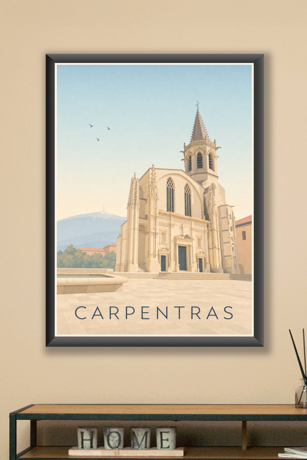 Affiche Carpentras, poster cathédrale Saint-Siffrein